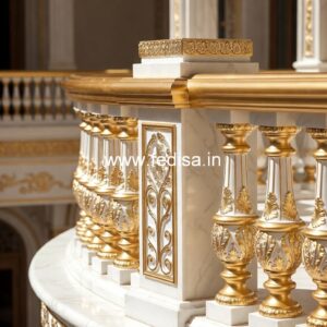 Custom Brass Railing Design For Staircase Interiors Art Deco Grill Design