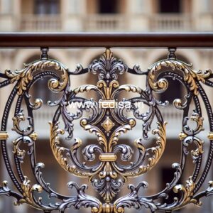 Decorative Brass Balcony Railing With Premium Style Grill Gate Design For Window