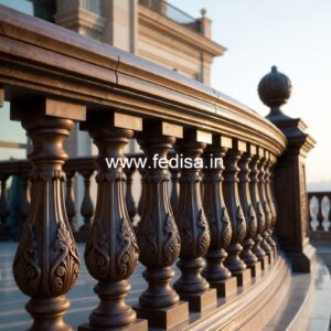Luxury Brass Stair Railing Design For Villas House Front Safety Grill Design