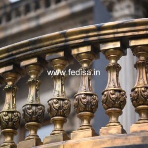 Modern Brass Staircase Railing With Unique Style Metal Grill Door Price