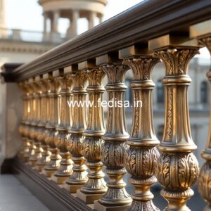 Elegant Brass Handrail Design For Interior Decor Iron Sliding Window Design