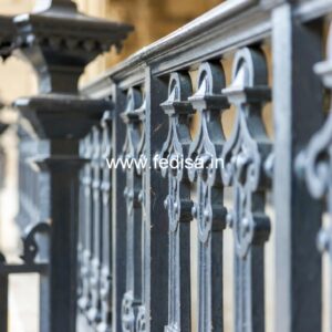 Antique Brass Staircase Railing With Classic Finish Cemetery Grills Design