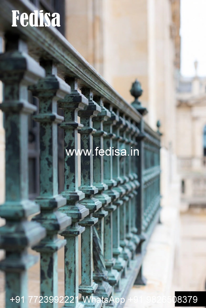 Modern Brass Balcony Railing With Elegant Appeal Door Khidki Design