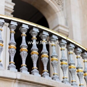 Brass Staircase Railing Design With Premium Finish Makan Ki Grill Design