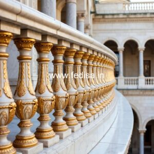 Premium Brass Stair Railing With Unique Design House Front Gate Grill Design