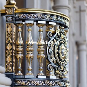 Antique Brass Balcony Railing With Designer Look Main Double Door Grill Design