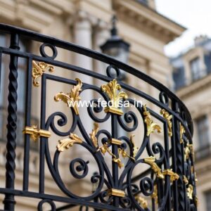 Designer Brass Staircase Railing With Classic Appeal Wrought Iron Window Grill Price