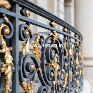Stylish Brass Balcony Railing With Luxury Appeal Simple Grill Design For Home