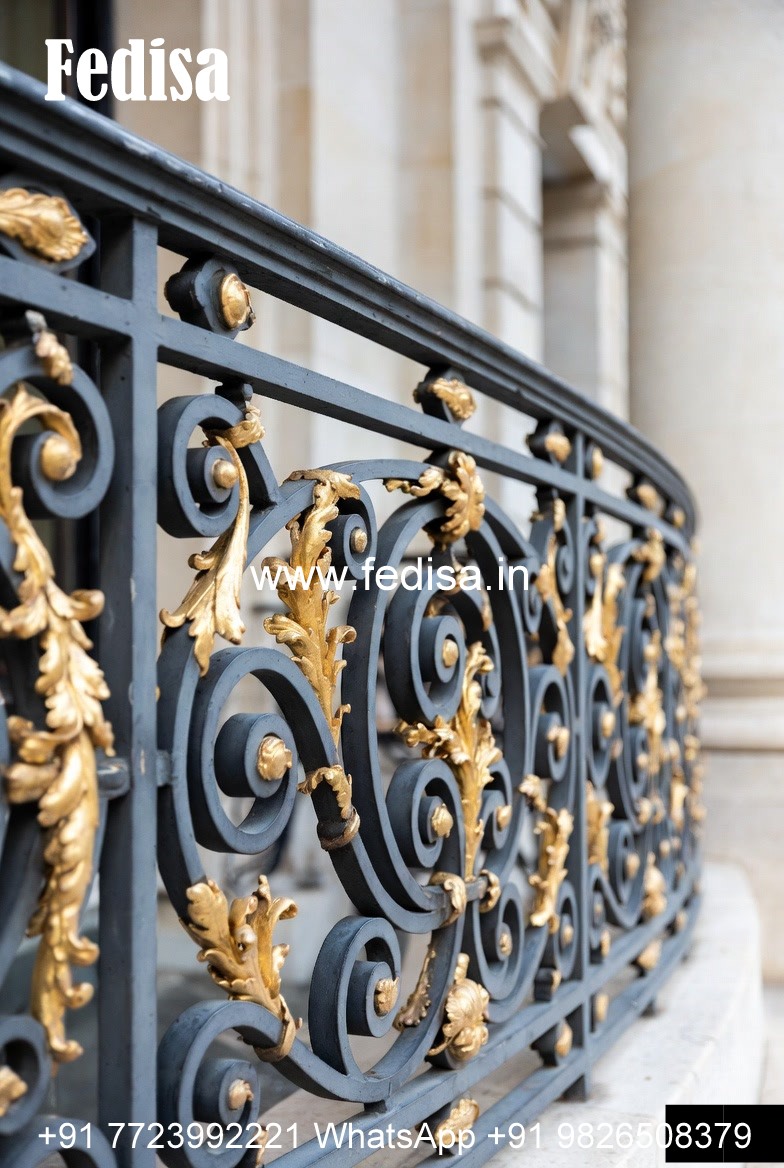 Stylish Brass Balcony Railing With Luxury Appeal Simple Grill Design For Home