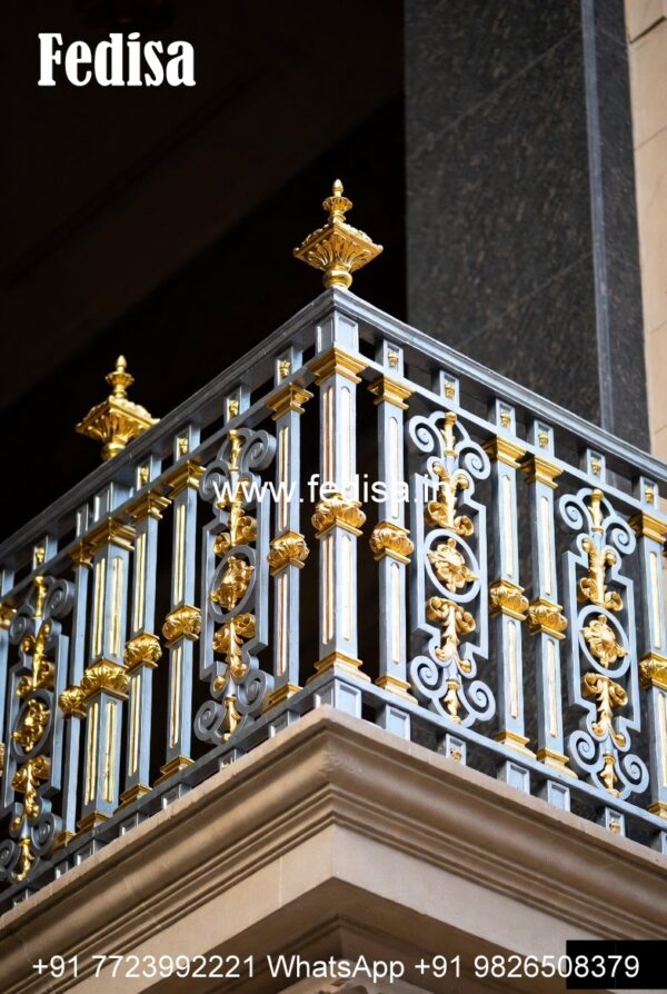 High End Railing Design High-end Brass Staircase Railing Design Grill Design New 2026 - Fedisa