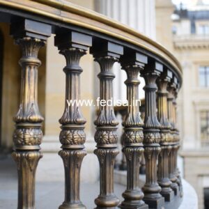 Modern Luxury Brass Staircase Railing Inspiration Round Grill Design Window