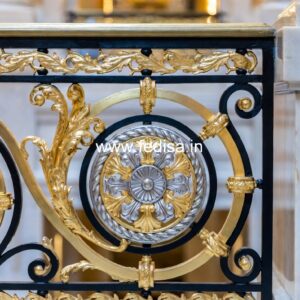 Heavy Duty Brass Railing Design For Durability Cost Of Iron Grill Door