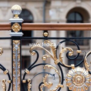 Antique Finish Brass Railing Design For Interiors Lohe Ka Gate Grill Ka Design