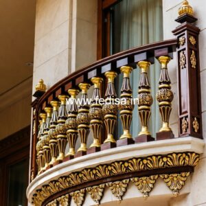 Antique Brass Railing Design For Classic Interiors Single Door Grill Gate