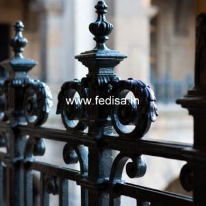 Elegant Brass Staircase Railing For Villas Grill Window Glass Design