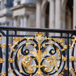 Brass Railing Design For Luxury Villas Grill Gate With Glass