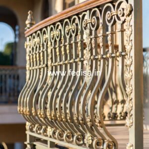 Royal Brass Railing Design For Grand Staircases Iron Grill Gate Cost