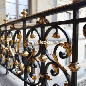 Brass Stair Railing Design For Premium Villas Modern Simple Grill Design