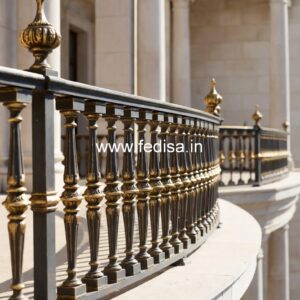 Premium Brass Handrail Design For Staircases Balcony Door Design With Grill