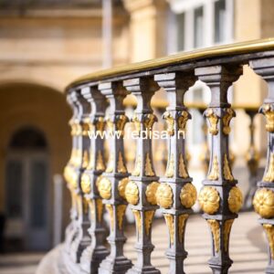 Designer Brass Staircase Railing With Fine Finish Grill Ka New Design