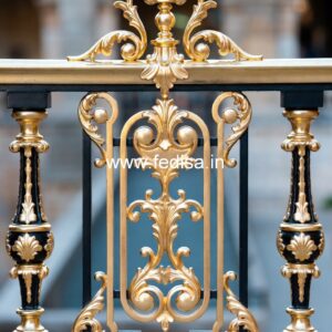 Elegant Brass Handrail Design For Premium Spaces Modern House Front Grill Design