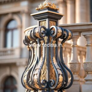 Brass Railing Design For Elegant Staircase Decor Grill Gate Design For Main Gate