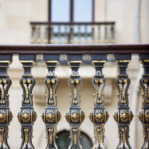 Luxury Brass Handrail For Grand Staircases Safety Door MS Grill