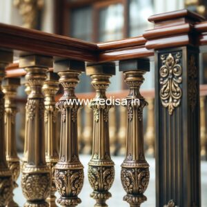 Luxury Brass Balcony Railing With Classic Style Window Lohe Ki