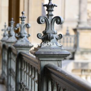 Decorative Brass Stair Railing Design For Villas Balcony Khidki Design