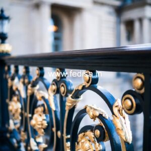 Premium Brass Balcony Railing With Elegant Look Iron Stairs Design