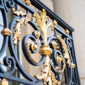 Designer Brass Railing Design For Contemporary Homes Under Stairs Design