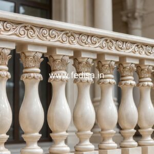 Antique Brass Balcony Railing With Classic Style Ladder Design For Home
