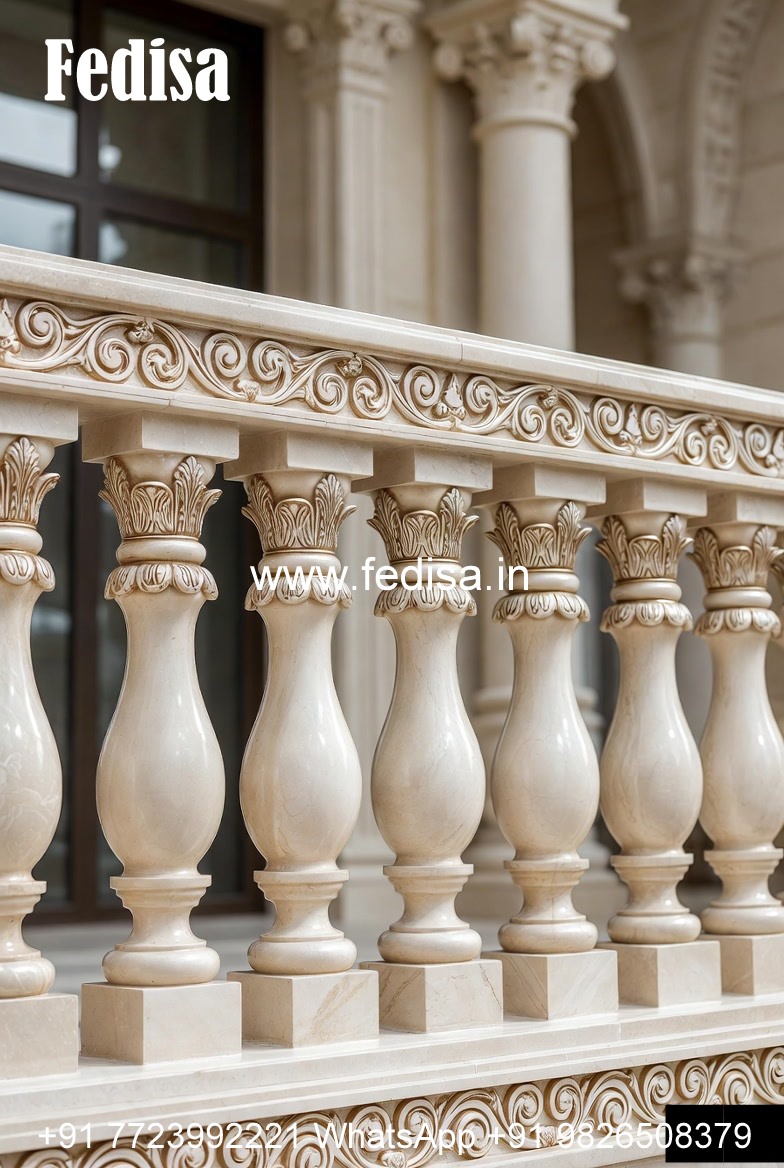 Antique Brass Balcony Railing With Classic Style Ladder Design For Home