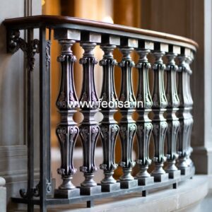 Brass Railing Design With High-end Finish Interior Design Under Staircase