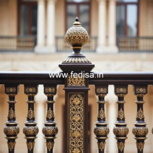 Premium Brass Railing Design For Luxury Projects Wooden Railing Designs For Stairs