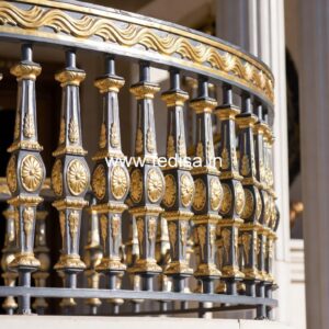 Elegant Brass Railing Design For High-end Homes Open Stairs Design