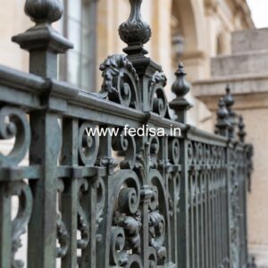 Antique Brass Staircase Railing With Elegant Style Exterior Staircase Design