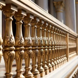 Designer Brass Balcony Railing For Premium Interiors Stairs Style