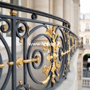 Classic Brass Balcony Railing Design Collection Stair Step Design