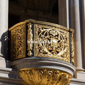 Handcrafted Brass Railing Design For Villas Inner Staircase Design