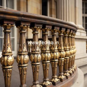 Antique Brass Railing Design For Royal Interiors Staircase Cupboard Design