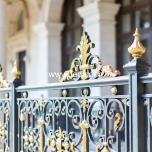 Traditional Brass Railing Design With Carving Work Pipe Railing For Stairs