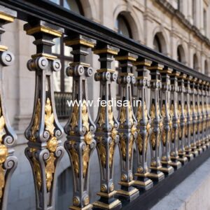 Brass Railing Design With Glass Combination Circular Staircase Design