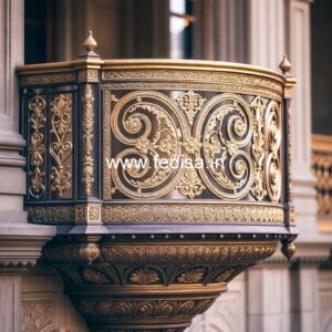 Stylish Brass Staircase Railing Design Duplex House Staircase