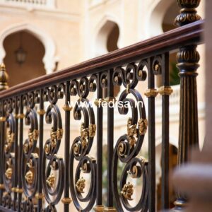 Decorative Brass Stair Railing Design Modern Stairs Tiles Design