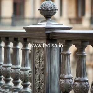 High Quality Brass Balcony Railing For Home Exterior Spiral Steps Design