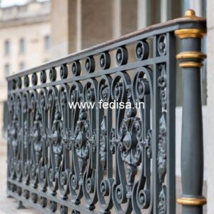 Custom Brass Railing Design For Modern Architecture House Stairs Design Outside