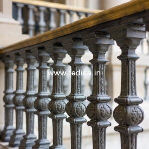 Luxury Brass Railing With Intricate Detailing Stairs Grill Design With Glass