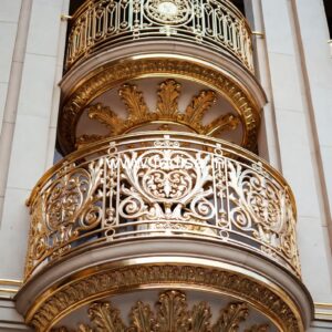 Classic Brass Railing Design For Interior Spaces Roof Stairs Design