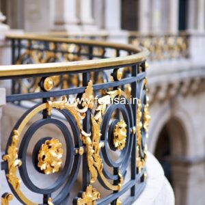 Brass Balcony Railing Design For Luxury Interiors Modern Glass Staircase